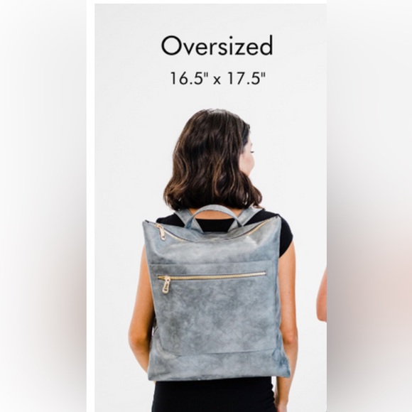 Modern And Chic Reese Oversized Backpack Black - Picture 4 of 5